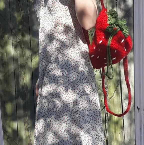 Handmade Strawberry Backpack - Picture 2 of 3